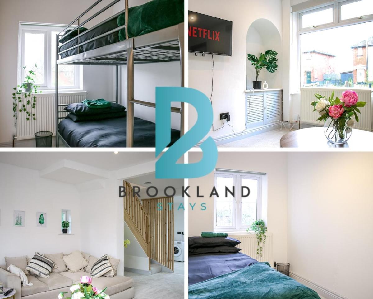 Chic 3Bed Flat In Manchester With Washer Wifi And Full Kitchen- Ideal For Contractors & Relocation By Brookland Stays Bolton Exterior foto